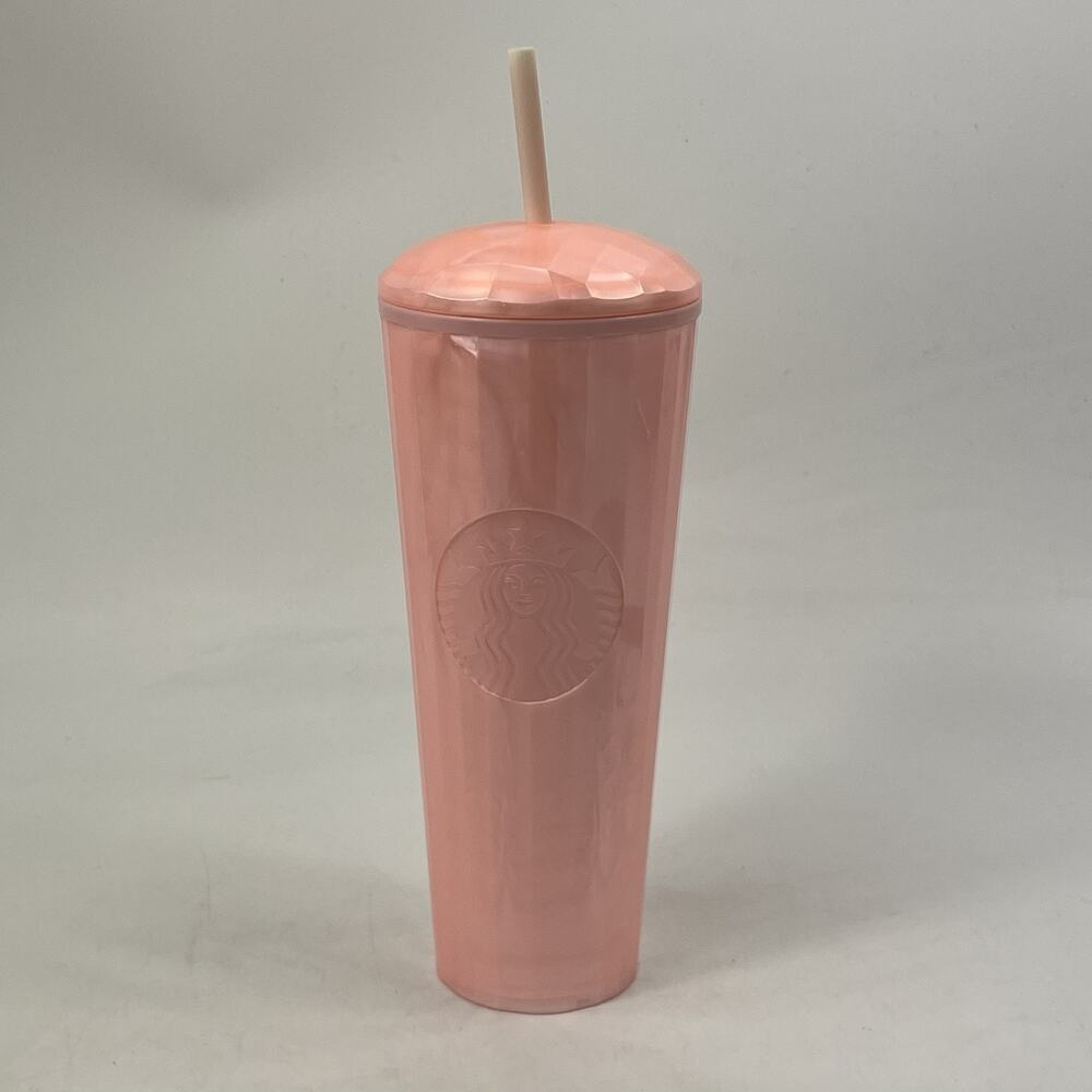 Starbucks Summer 2021 Pink Pearl Kaleidoscope Tumbler Dome Lid Cold Cup 24 oz